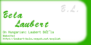 bela laubert business card